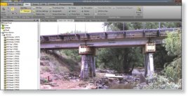 Меню MeasurePhotoPoint в TBC: V10 дало возможность выбрать реальные отметки упора моста, вскоре после наводнений.  г.Боулдер, штат Колорадо (США), наводнение сентября 2013 года.